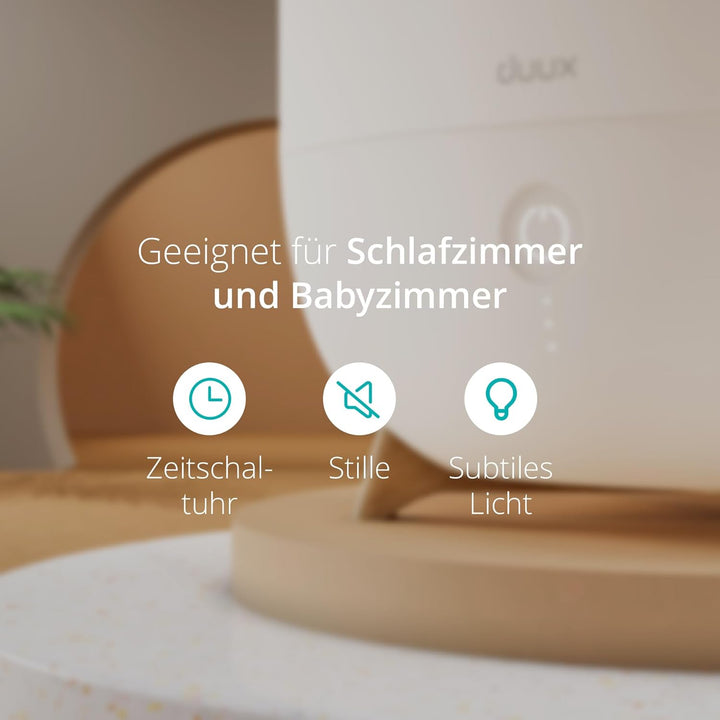 Duux Neo Ultrashall Luftbefeuchter Leise 5L - Smart Air Humidifier - Raumbefeuchter für Schlafzimmer