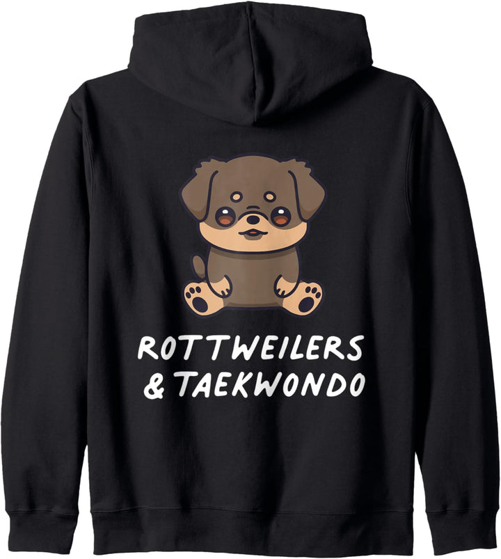 Rottweilers & Taekwondo Kawaii Welpe Hund Dog Hundefreunde Kapuzenjacke