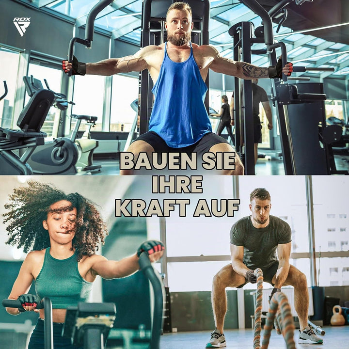 RDX Fitness Handschuhe Maya Hide leder, 50cm Lang Handgelenkschutz, Krafttraining Gewichtheben Train