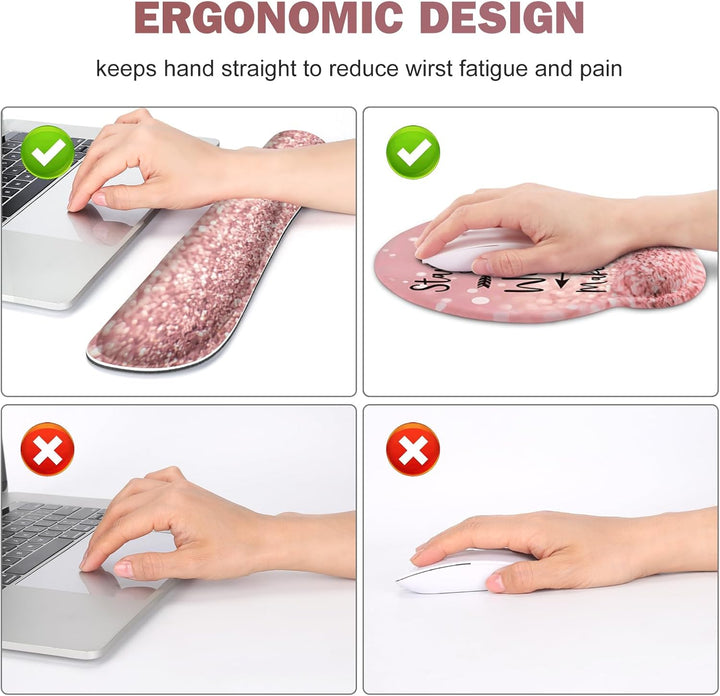 ToLuLu Tischmatte, XXL grosses Mauspad Handgelenkstützen-Set, 4 in1 Gaming-Mauspad Tischpad + ergono