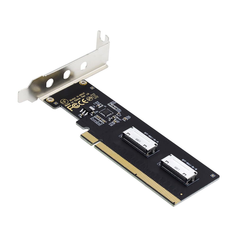 xiwai PCI-Express 16x auf Dual Oculink SFF-8612 SFF-8611 8X VROC Adapter für Mainboard SSD Grafikkar