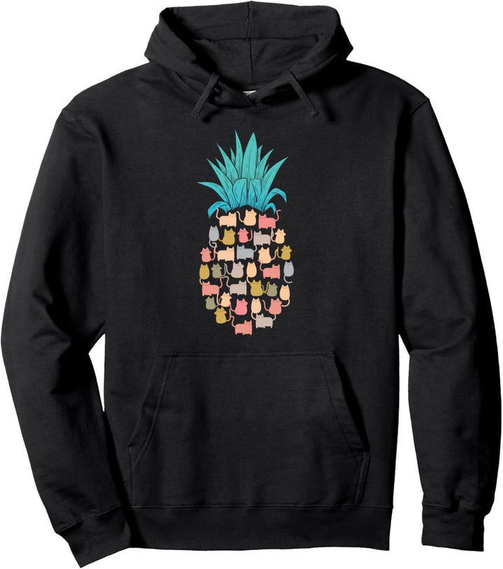 Sommer Hawaii Ananas Katze Kawaii Neko Aloha Hawaiian Pullover Hoodie