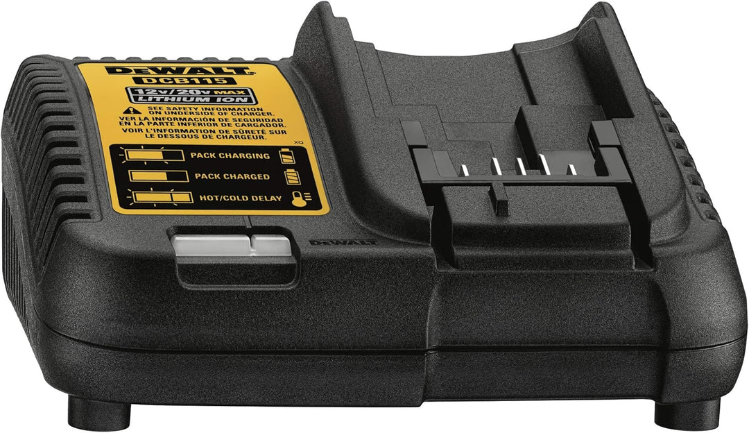 DeWalt Akku-Schnellladegerät/ Akkuladegerät (10,8- 18 Volt, Lädt Alle XR-Schiebe Akkus, Schonendes S