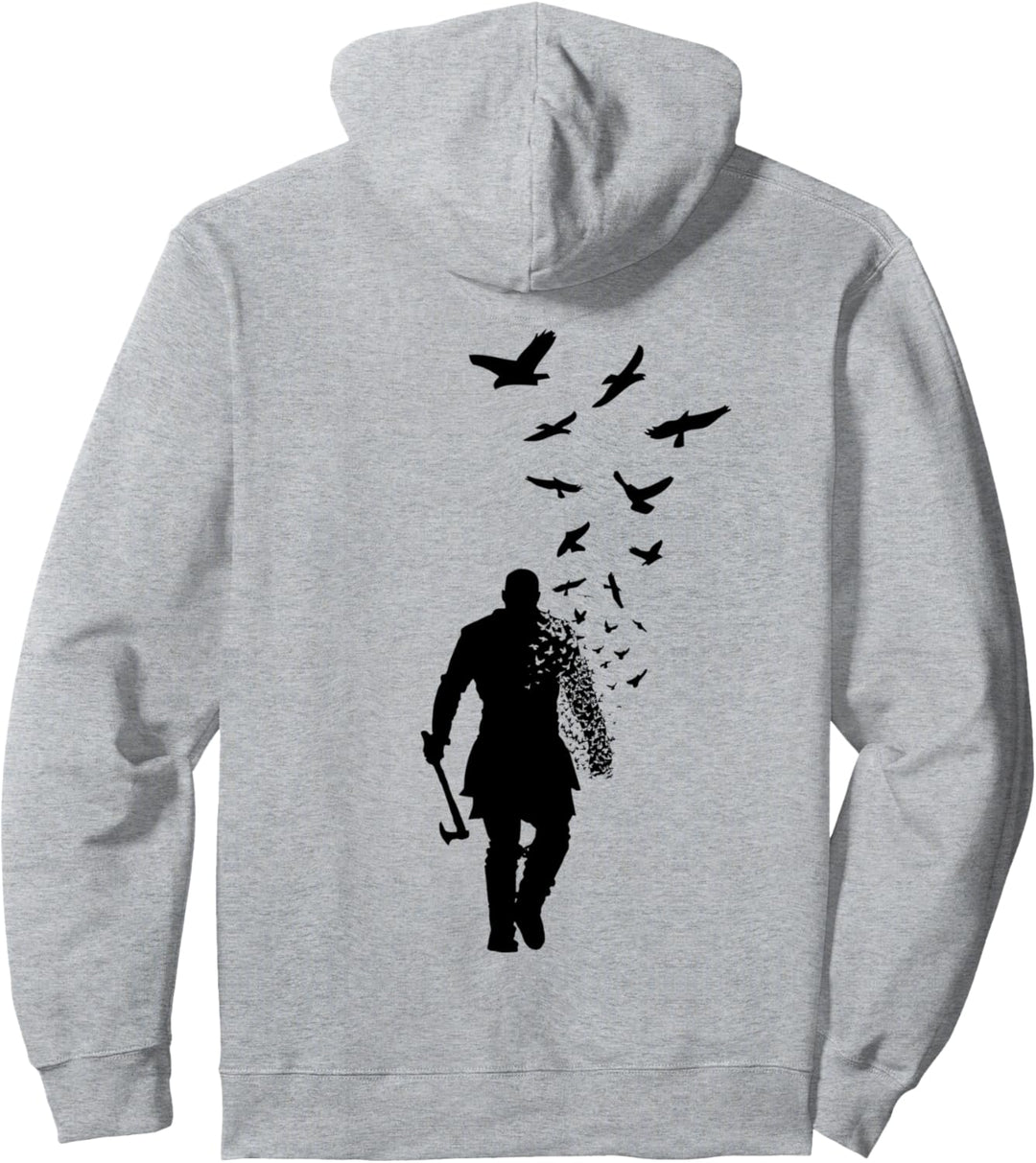 Wikinger Ragnar Lodbrok Reise nach Walhalla DRUCK AUF RÜCKEN Pullover Hoodie