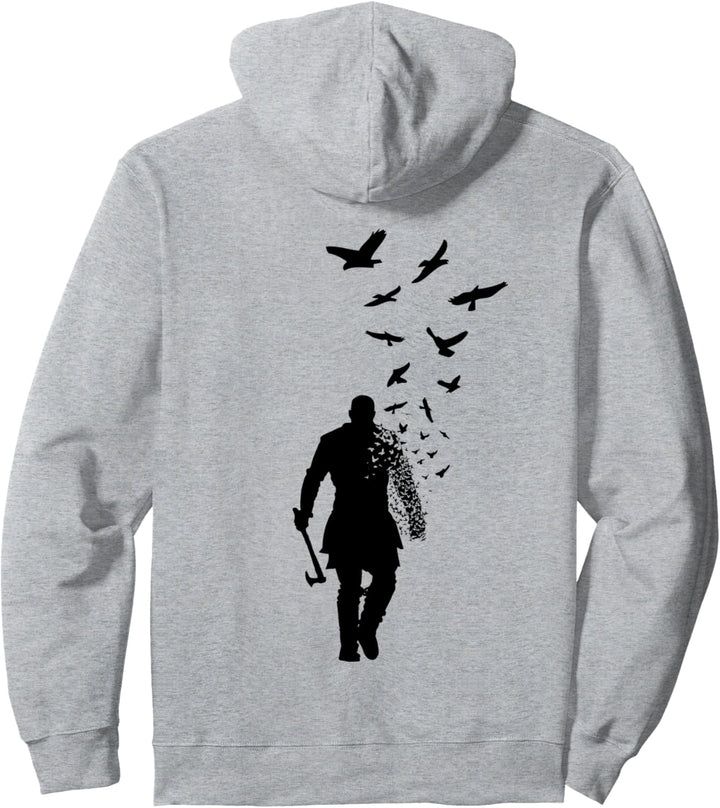 Wikinger Ragnar Lodbrok Reise nach Walhalla DRUCK AUF RÜCKEN Pullover Hoodie