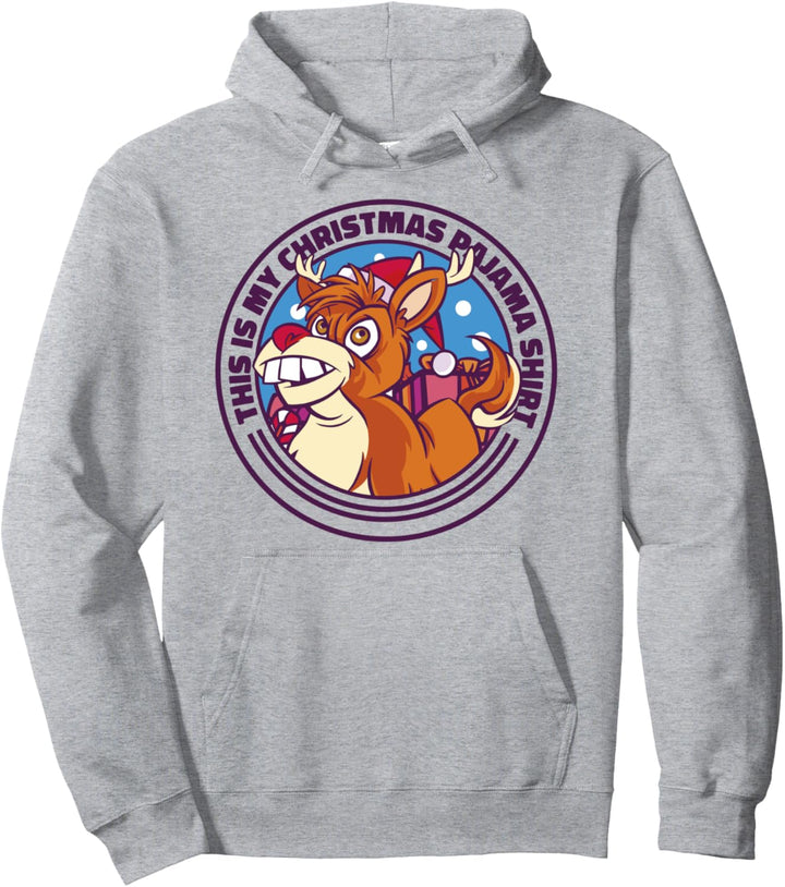 Lustiger Weihnachtspyjama, Weihnachtsmann, Rentier Pullover Hoodie
