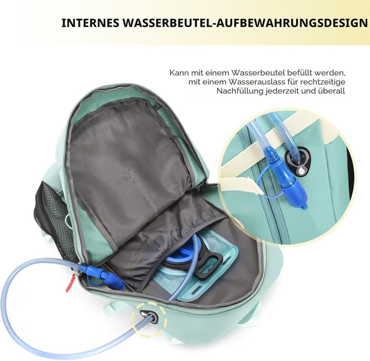 Bseash 40L Leichter wasserdichter Wanderrucksack mit Regenschutz, Outdoor Sport Reise Tagesrucksack