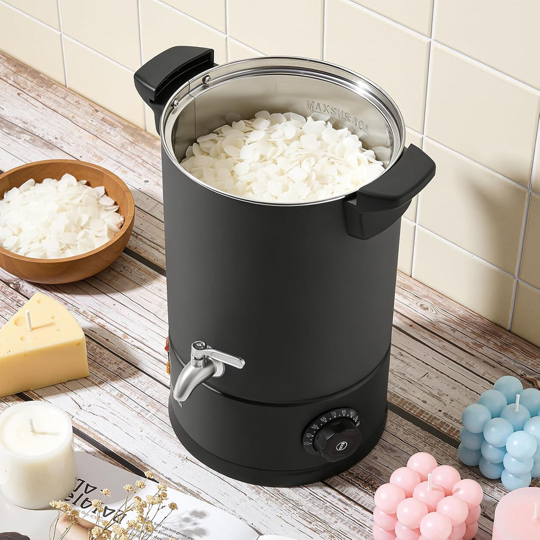HauTour Wachsschmelzofen 8L, Temperaturregelung, für Kerzen & DIY | Wachsschmelzofen 8 Liter Elektri