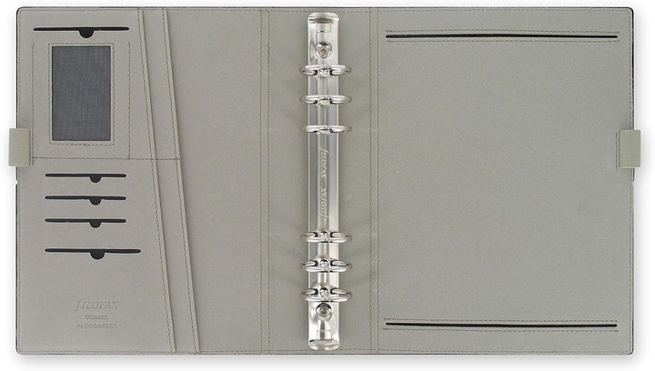 Filofax Domino Persönlicher Organiser Gummibandverschluss nachfüllbar A5, Schwarz schwarz Single, sc