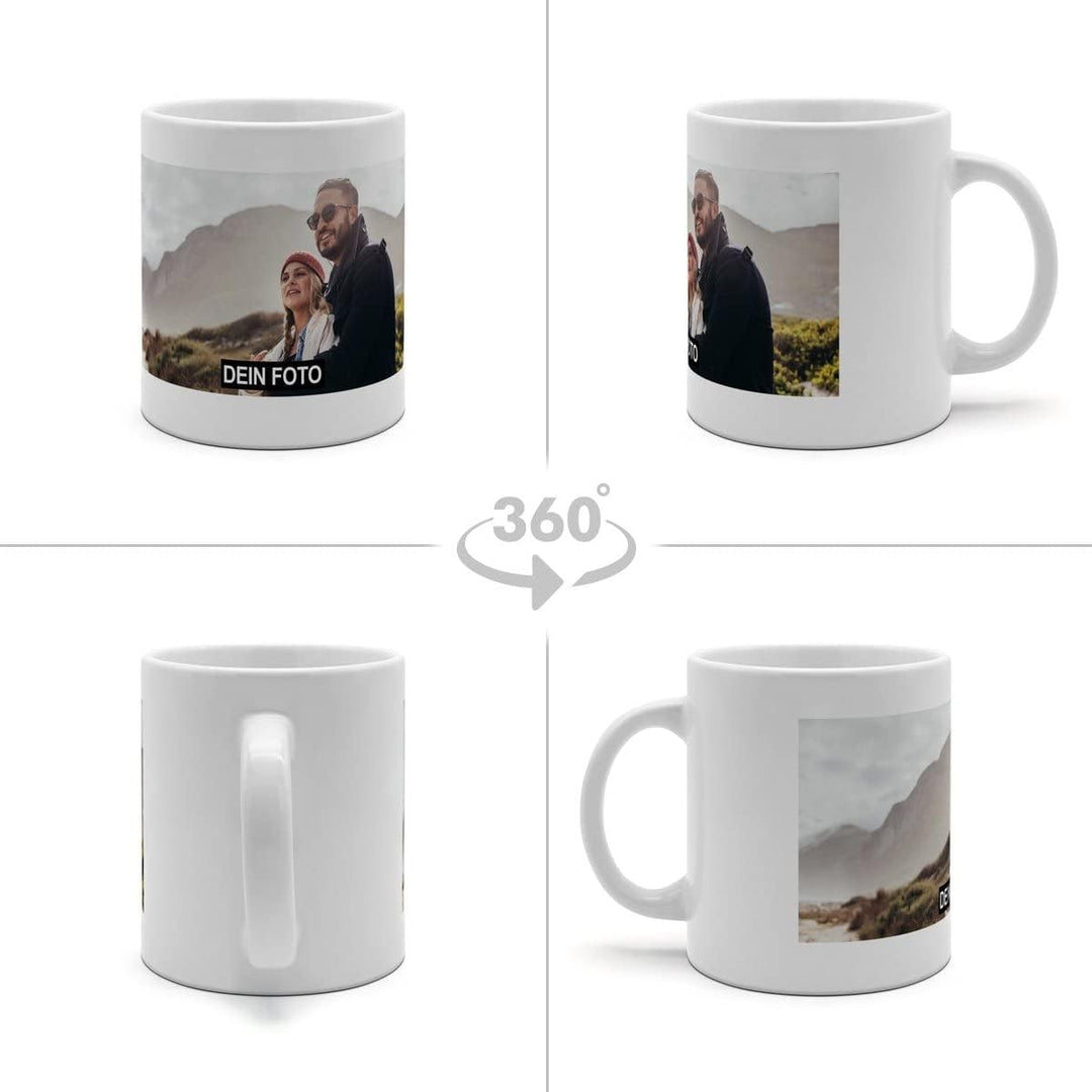 XL XXL Tasse 'Collage' - Personalisierte Fototasse mit eigenem Foto und Text - Grosse Tasse selbst g