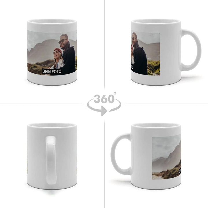 XL XXL Tasse 'Collage' - Personalisierte Fototasse mit eigenem Foto und Text - Grosse Tasse selbst g