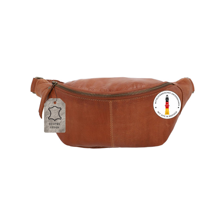 Gusti Leder Bauchtasche Cillian – Vintage Gürteltasche Leder Damen Herren vielseitige Hüfttasche Cro