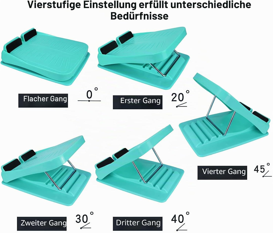 JADE KIT Slant Board Wadendehner, verstellbar, 4 Stufen, rutschfestes Design, Steigungsbrett, Beinfu