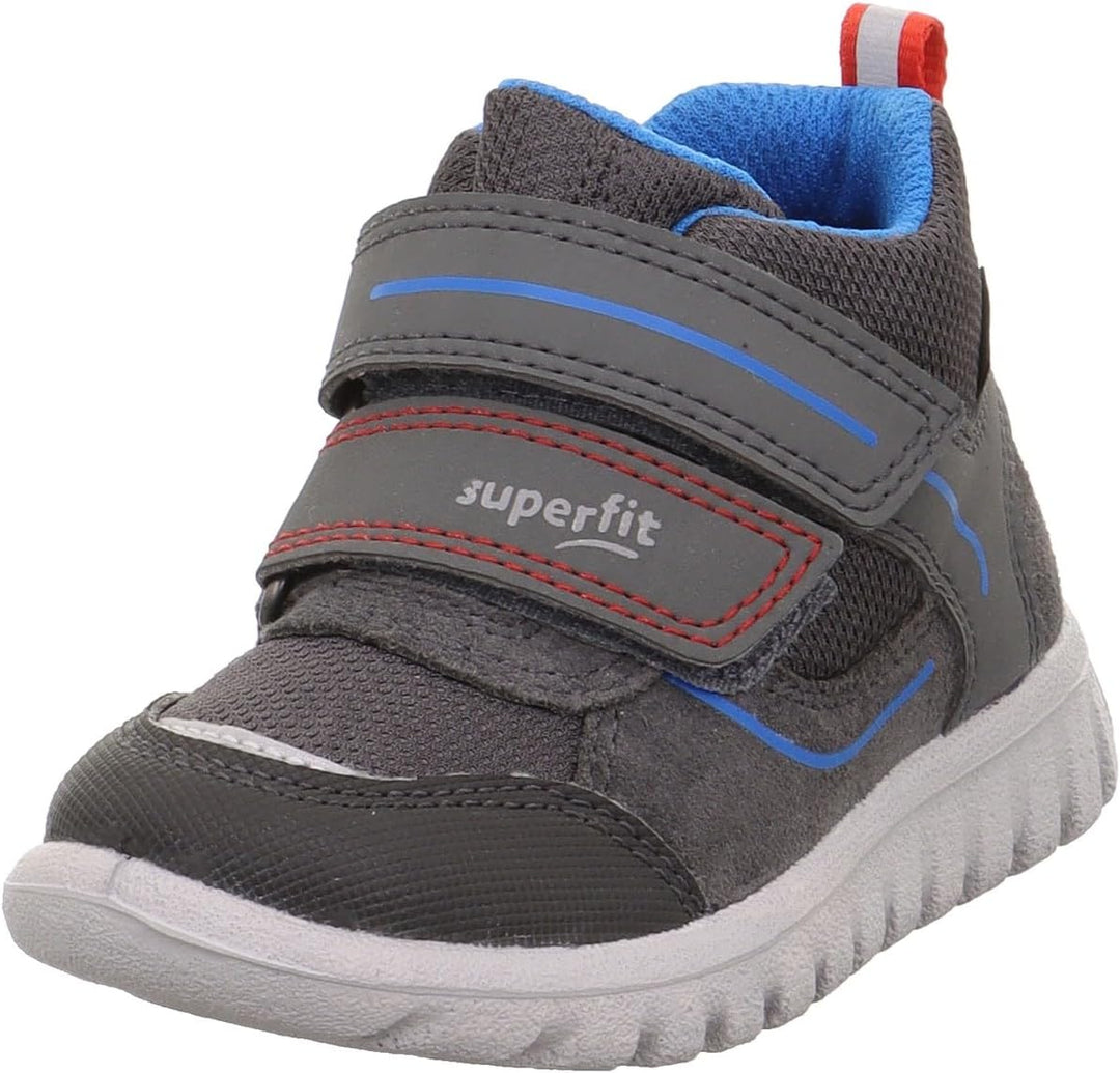 Superfit Jungen Sport7 Mini Sneaker 30 EU Schmal Grau Blau 2000, 30 EU Schmal Grau Blau 2000