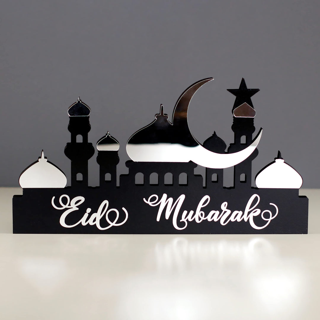 iwa concept Islamische Tischdekorationen aus Holz mit Acryl, Ramadan-Kareem-und Eid-Mubarak-Dekorati
