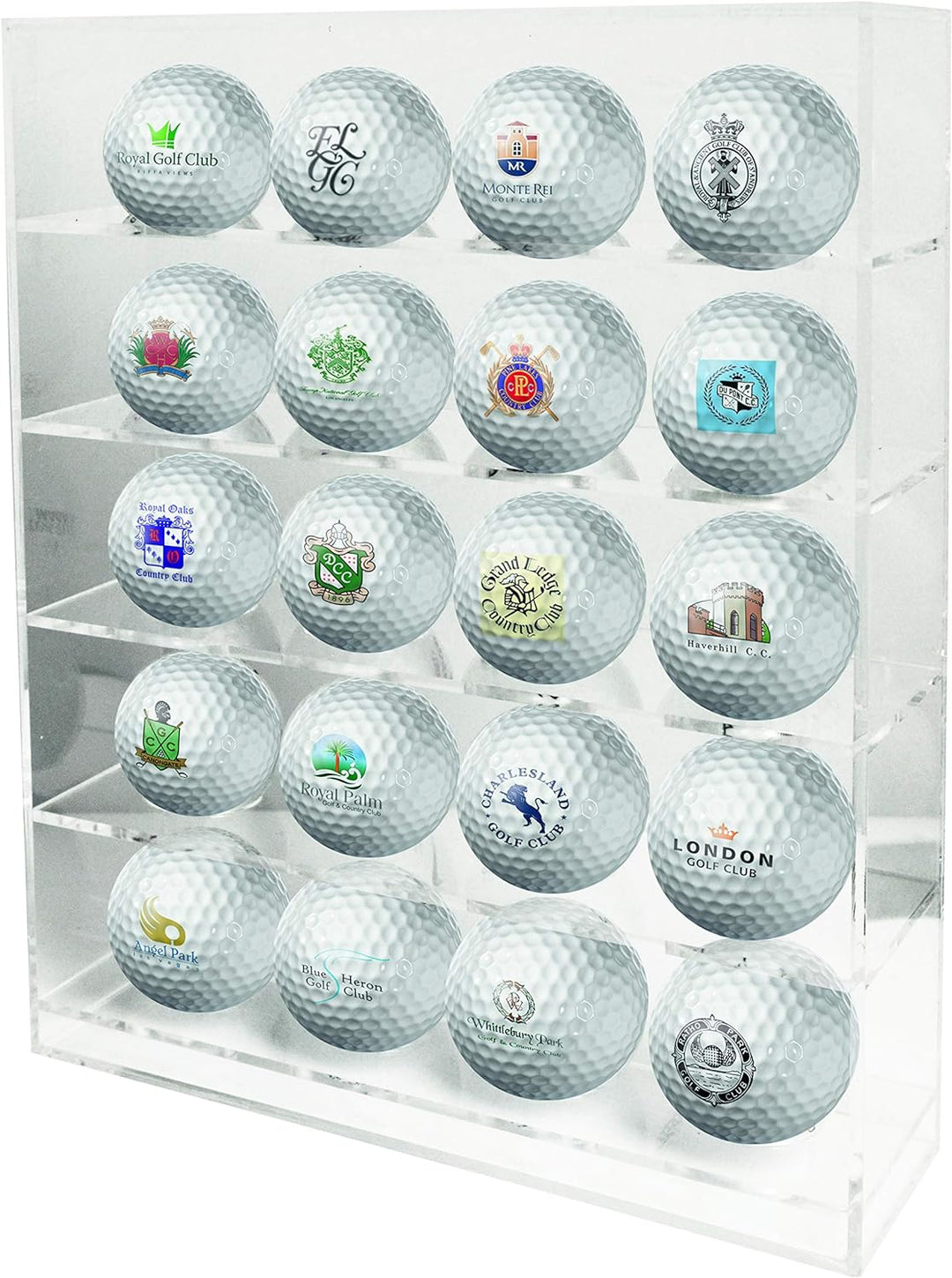 Longridge 20 Ball Perspex Golfball Anzeige - Klar