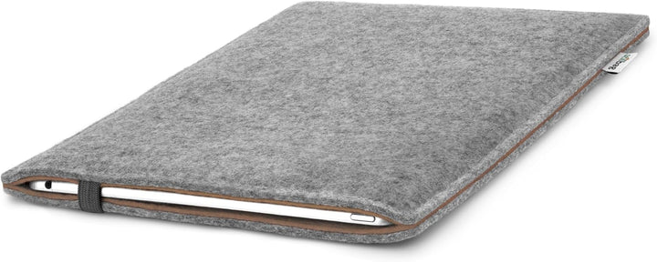 Stilbag massgeschneiderte Tablet-Hülle FINN | Tasche aus Filz Schutzhülle | Made in Germany Hellgrau