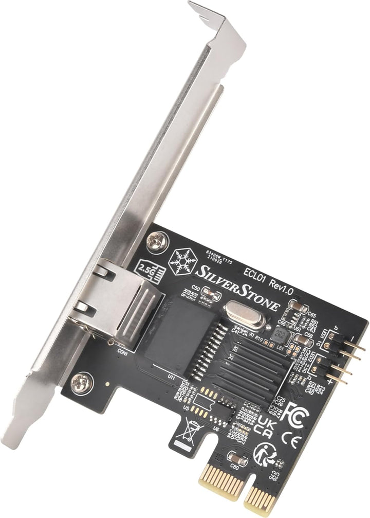 SilverStone Technology SST-ECL01 - RJ45-PCIe-Netzwerkschnittstellenkarte für 2, 5 Gbps