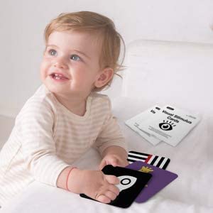 beiens High Contrast Baby Flashcard, 80 PCs 160 Seiten Schwarz Weiss Bunte Visuelle Stimulation Lern