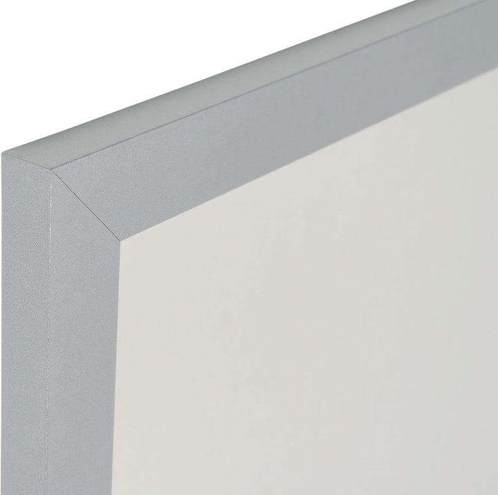 Bi-Office Blokko Whiteboard, MDF Rahmen, lackierter Stahl, 34 mm dicker, grau/silber, Whiteboard