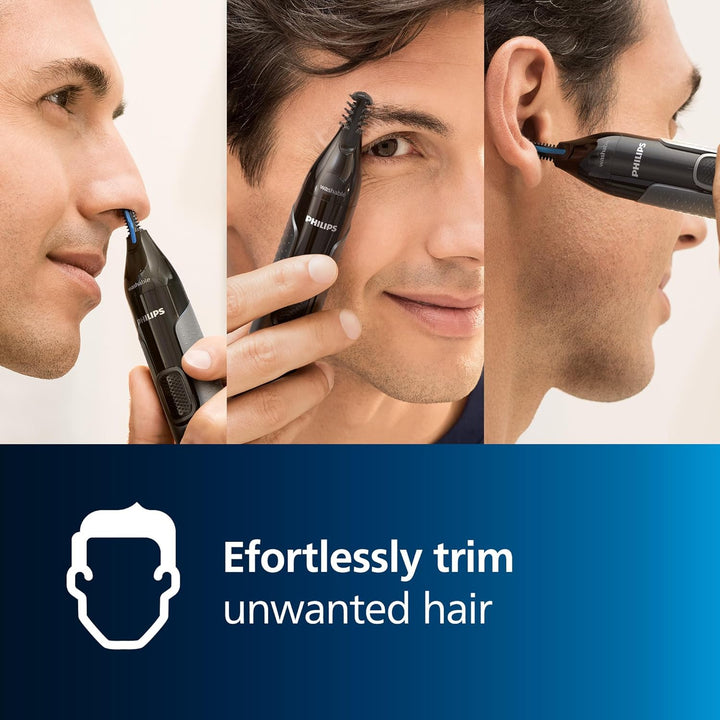 Philips Nose trimmer Series 3000 Nasenhaar-, Ohrenhaar- und Augenbrauentrimmer mit PrecisionTrim-Tec