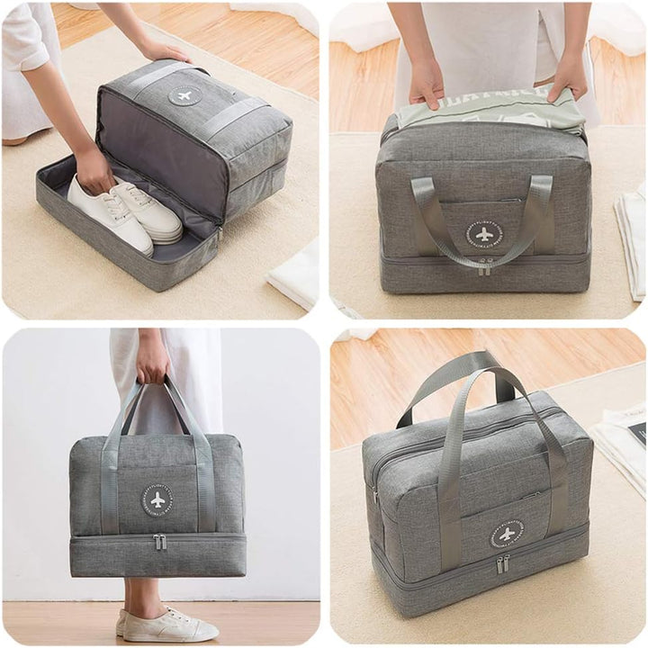 Kaxich Sporttasche Trocken Nass Trennung Schwimmtasche Wasserdicht Reisetasche Badetasche Waschtasch