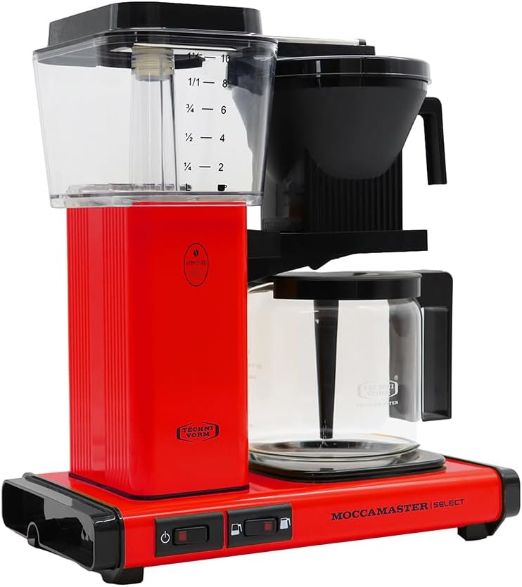 Moccamaster KBG Select, Filter Kaffee Maschische, Filterkaffee, Red, 1.25L Red Single, Red Single