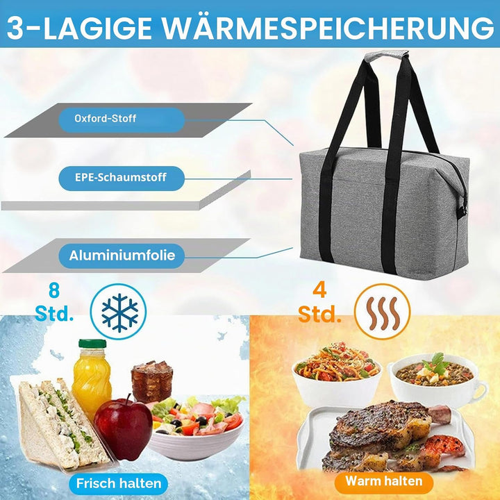Kühltasche Faltbare Kühltasche 20L Kühltaschen Thermotasche Tragbare Kühltaschen zum Einkaufen für C
