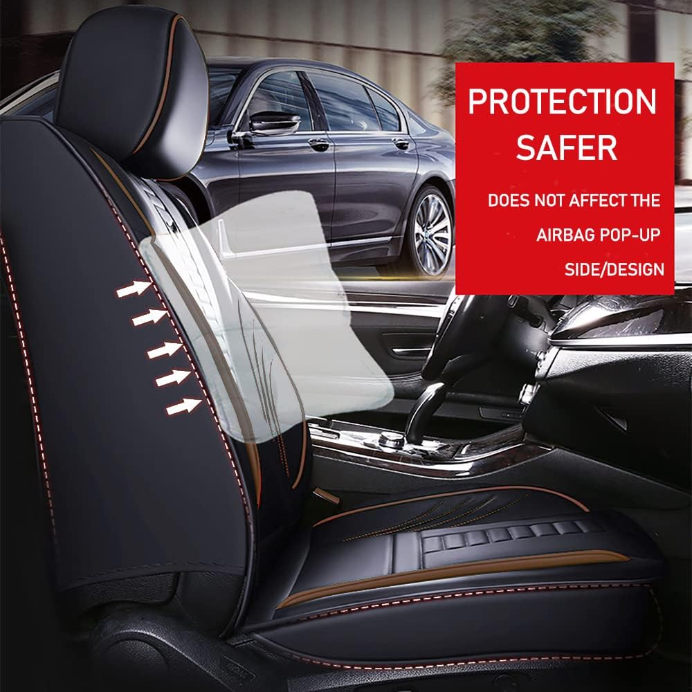 Pengchen Luxus Vorn Sitzbezüge, Auto-Sitzbezug Universal passend für Ford 2000-2023 95 Prozent Model