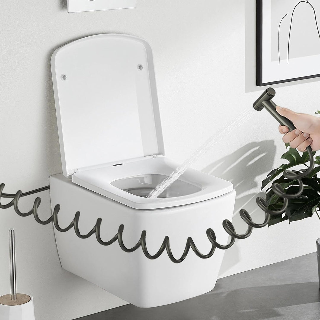 DEANKEJI 5 Meter PE Handbrause für Bidet-Toilette-Set, Dunkelgrau Bidet-Sprüher für Toilette, Hand-B