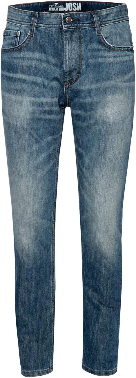 TOM TAILOR Herren Jeans 10622022 Josh Regular Slim 28W / 30L 10281 - Mid Stone Wash Denim, 28W / 30L