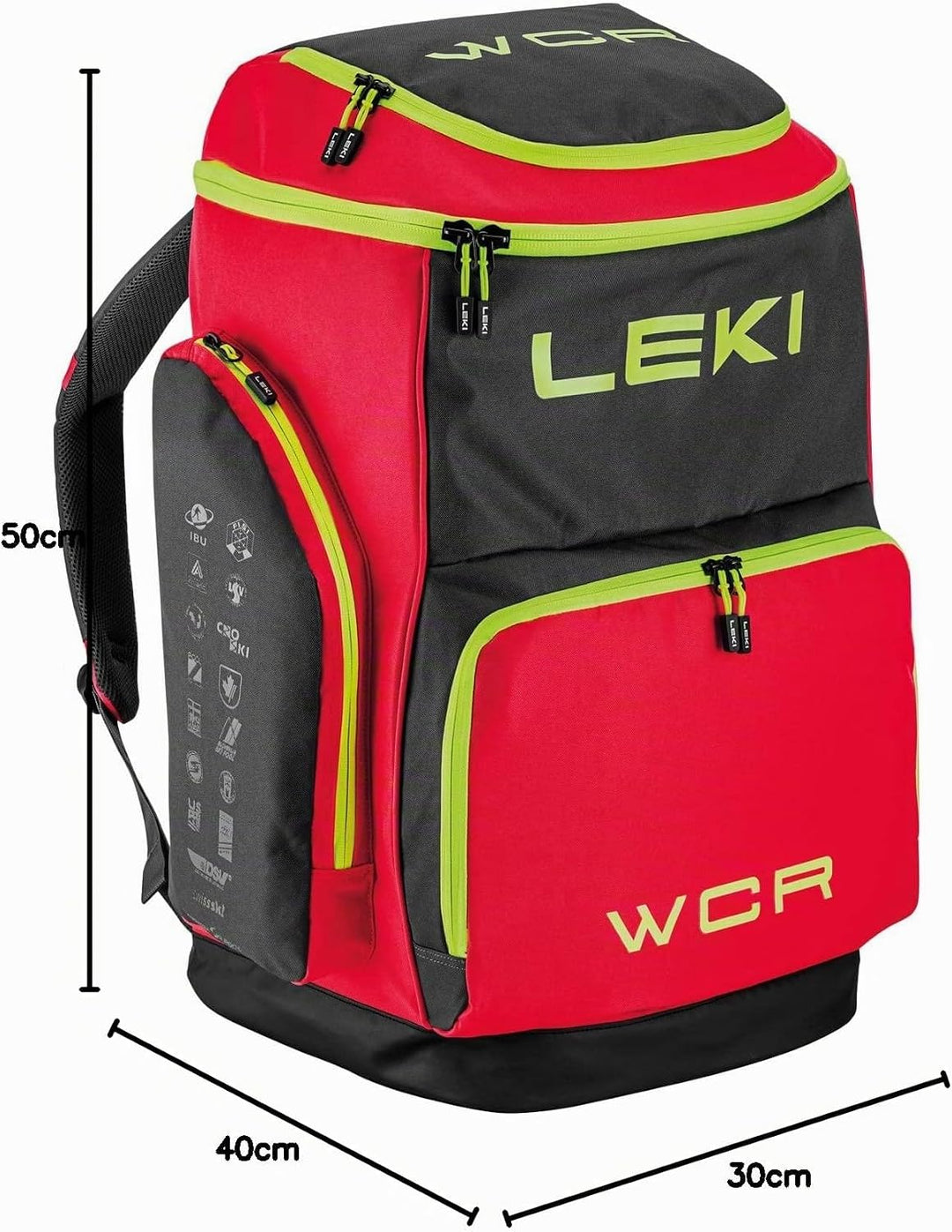 Leki Leki Lenhart GmbH 360052005 - Skiboot Bag WCR / 60L 005 blau 60 l Schwarz-rot-gelb, 60 l Schwar