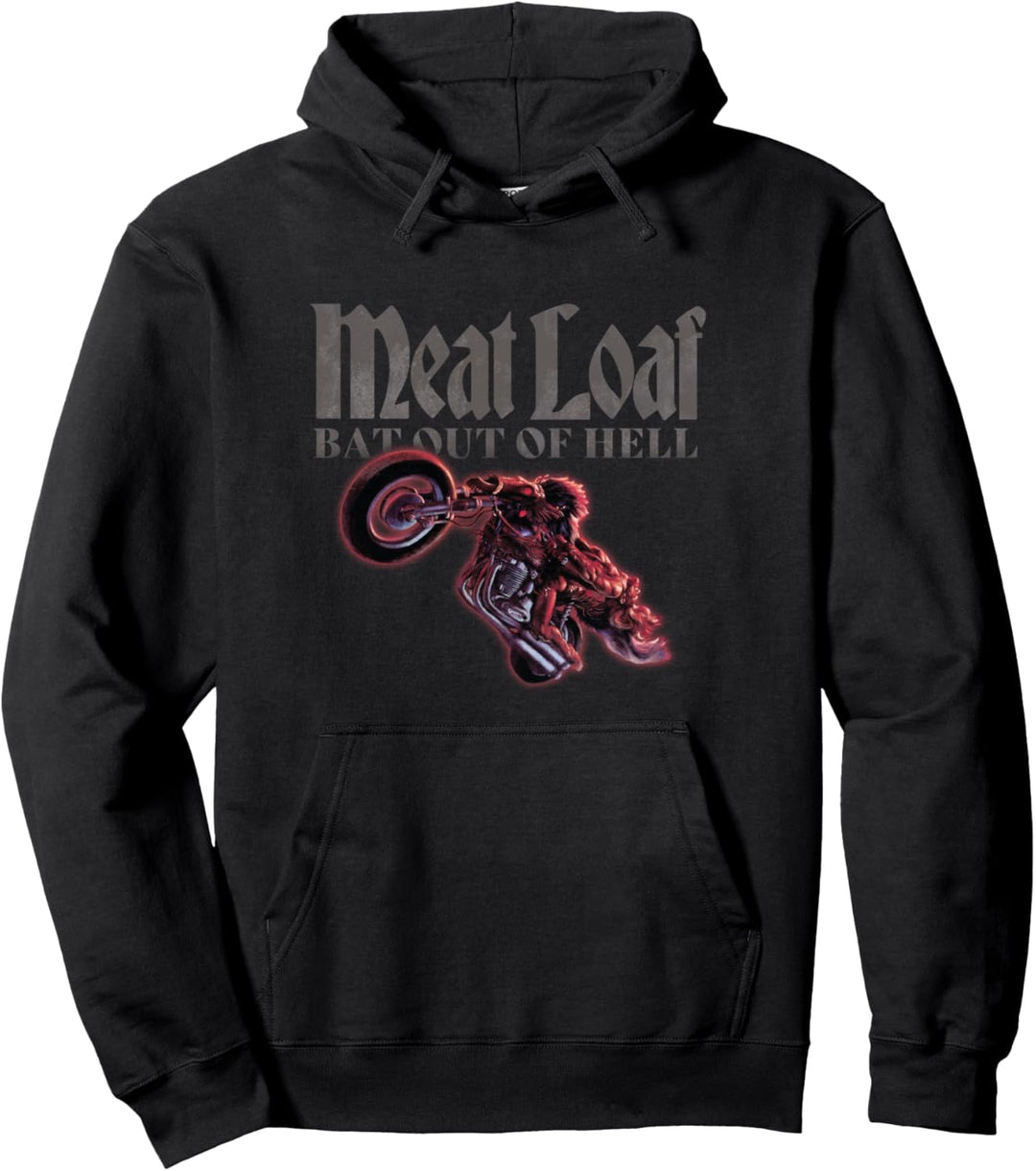Meat Loaf Bat on Bike Pullover Hoodie