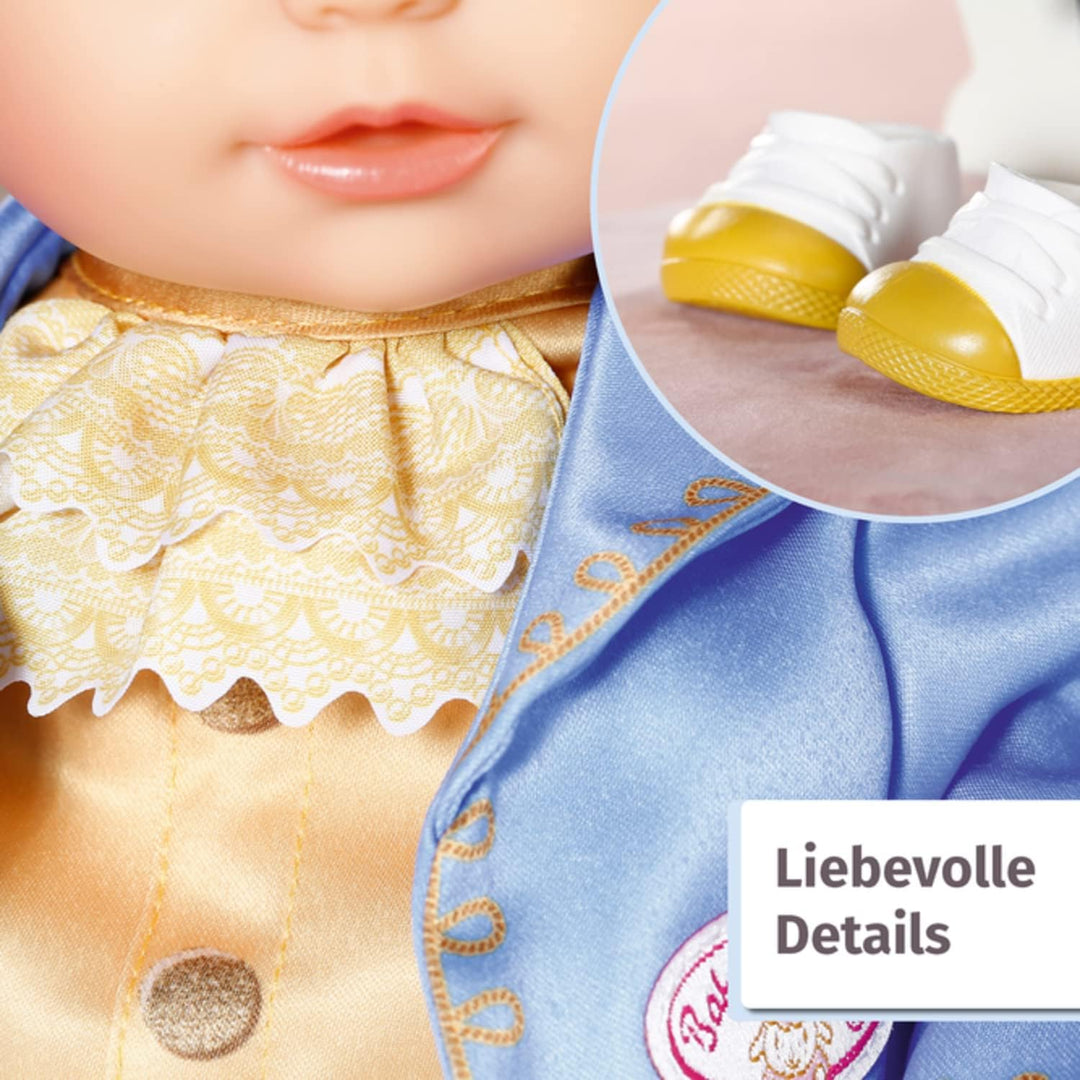 Zapf Creation 707104 Baby Annabell Little Sweet Prince 36cm - weiche Prinzen-Puppe mit Schlafaugen,
