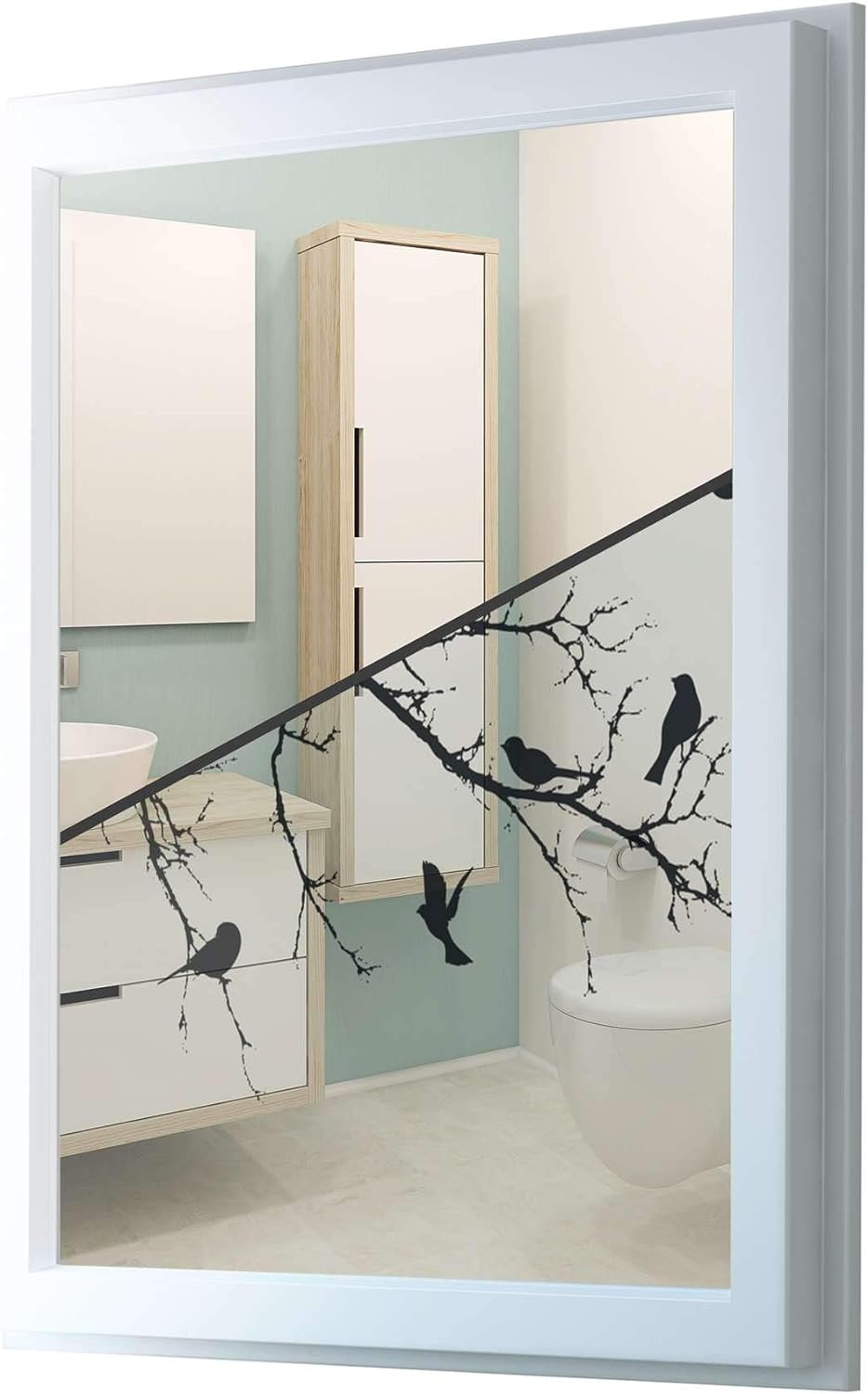 Fensterfolie Sonnenschutz I Hochwertige Folie für Fenster - selbsthaftend I Dekofolie für Bad, Küche