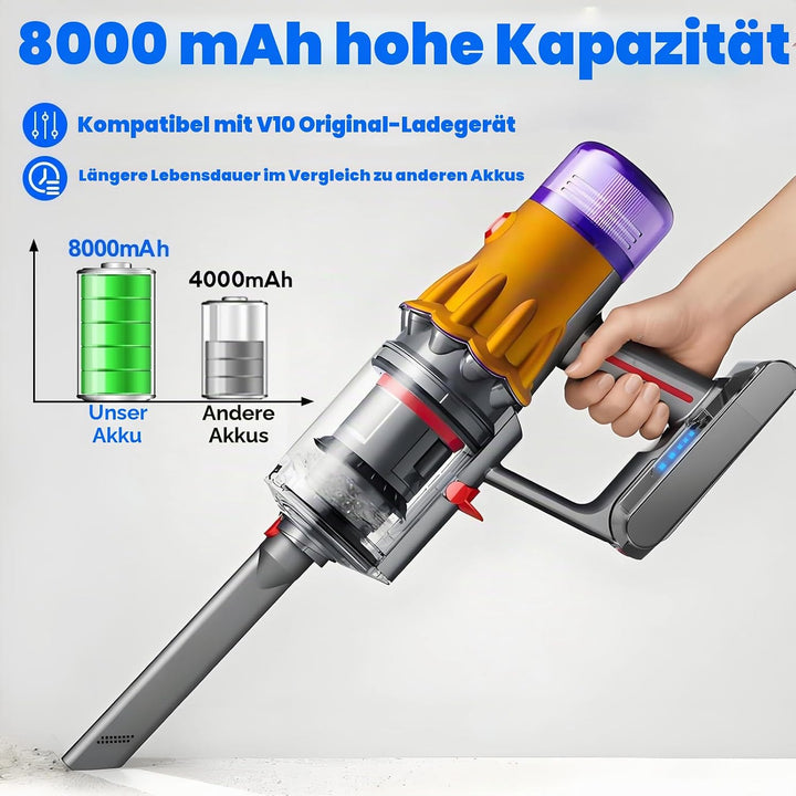 BATTOOL 25,2V 8.0Ah Akku für Dyson V10, Ersatzakku für Dyson SV12 Cyclone Absolute Animal Motörhead
