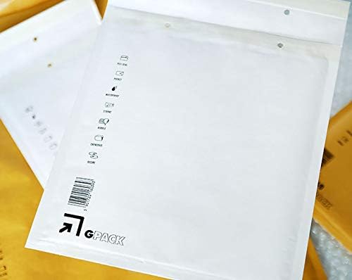 400 Luftpolsterumschläge 240 x 350 mm | Luftpolstertasche F6 | weisse Versandtasche DIN A4+ | versch
