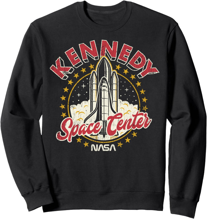 NASA Kennedy Space Center Red 3D Text Sweatshirt