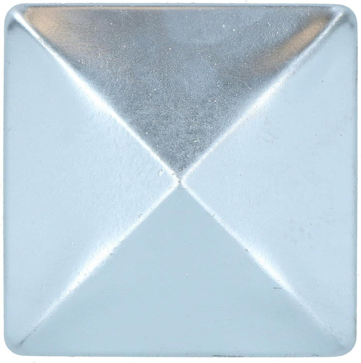 Zaunpfostenkappen aus Metall für Zaunpfosten, 100 mm x 100 mm, Schutzabdeckung, Silber, 4 Stück 4 x
