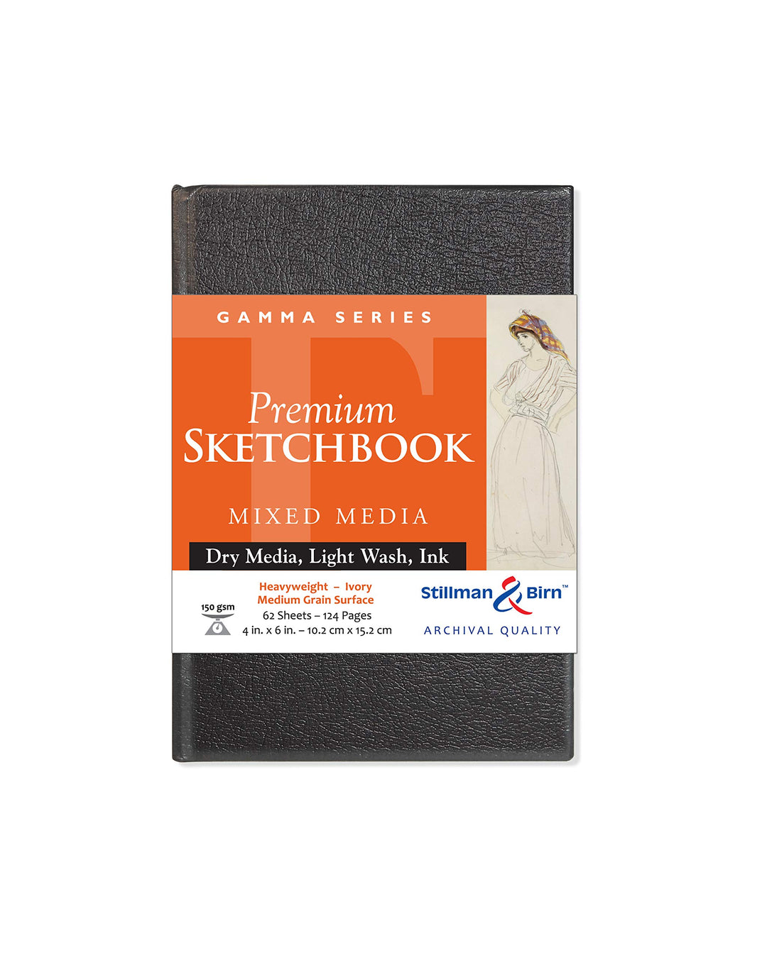 Stillman & Birn Gamma Series Hardbound Skizzenbuch, 10,2 x 15,2 cm, 150 g/m² (schwer), elfenbeinfarb