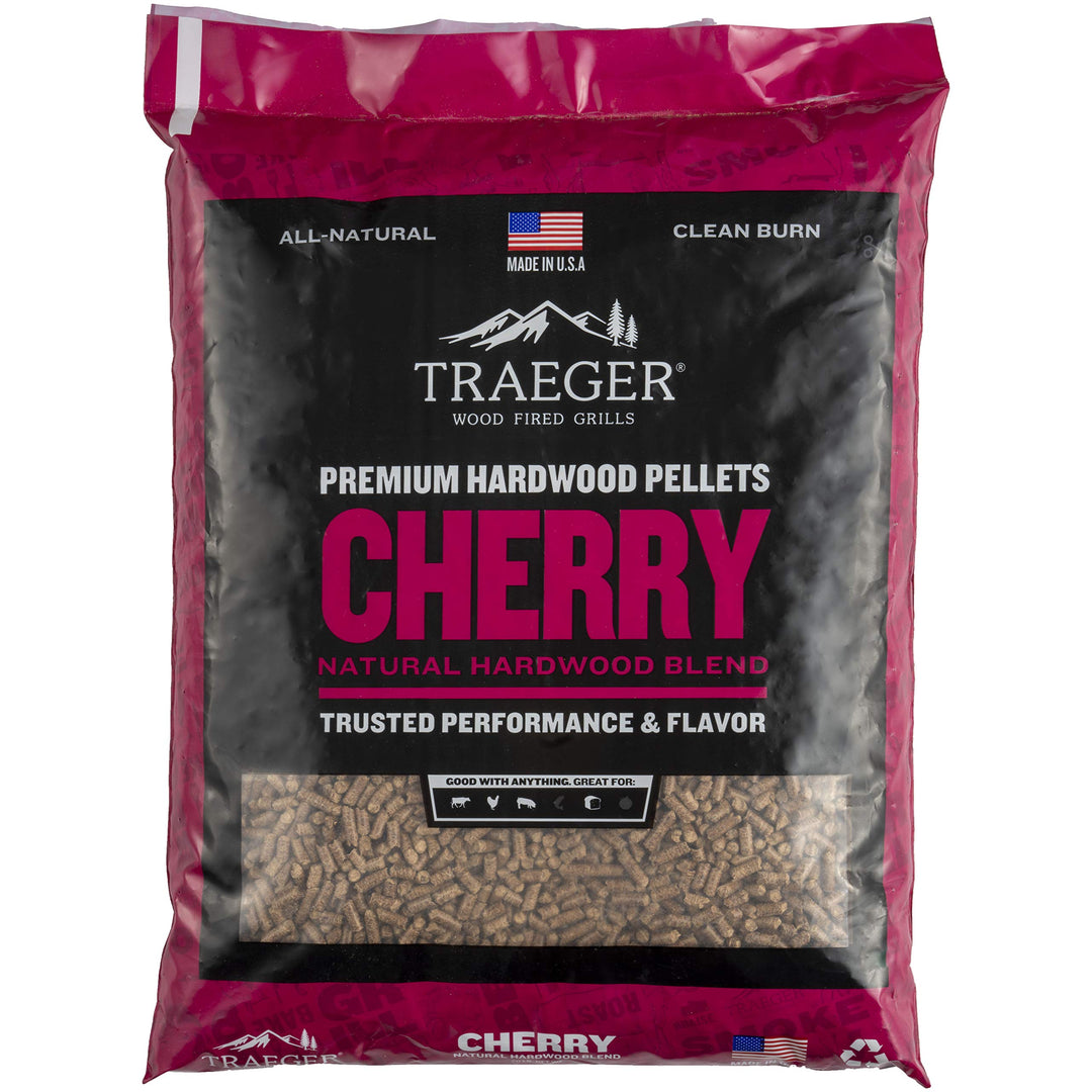 Traeger Hartholz Pellets Kirsche (Cherry) 9 kg Räuchern Smoken Chips Kirschbaum Pellets, Kirschbaum
