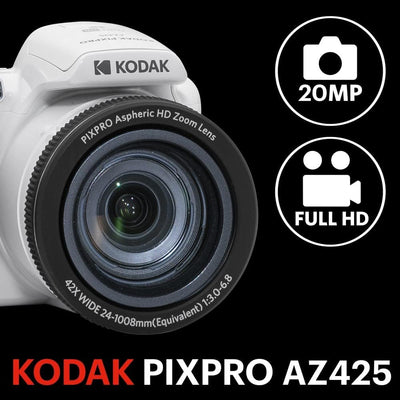 KODAK Pixpro Astro Zoom AZ425 – Digitalkamera Bridge, 42-facher optischer Zoom, 24 mm Weitwinkel, 20