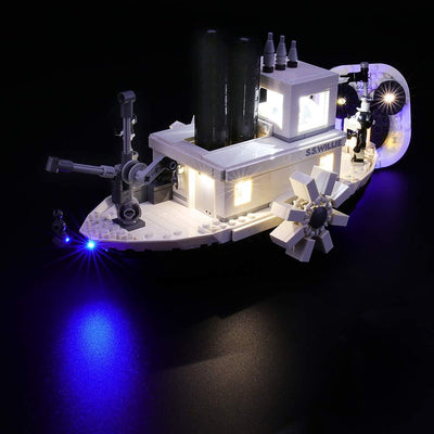 BRIKSMAX Led Beleuchtungsset für Disney Mickey's Steamboat Willie, Kompatibel Mit Lego 21317 Baustei