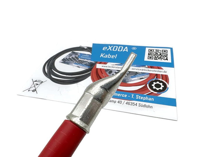 eXODA 50mm² Batteriekabel 50cm M8 Kabelschuhe Rot 99 9% Kupfer max 8064 Watt 672A bei 12V ideal für