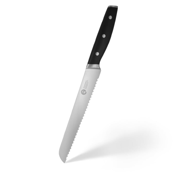 MasterChef Brotmesser, Kochmesser Profi Messer aus Kohlenstoffreichem Edelstahl, Dreifach Vernietete