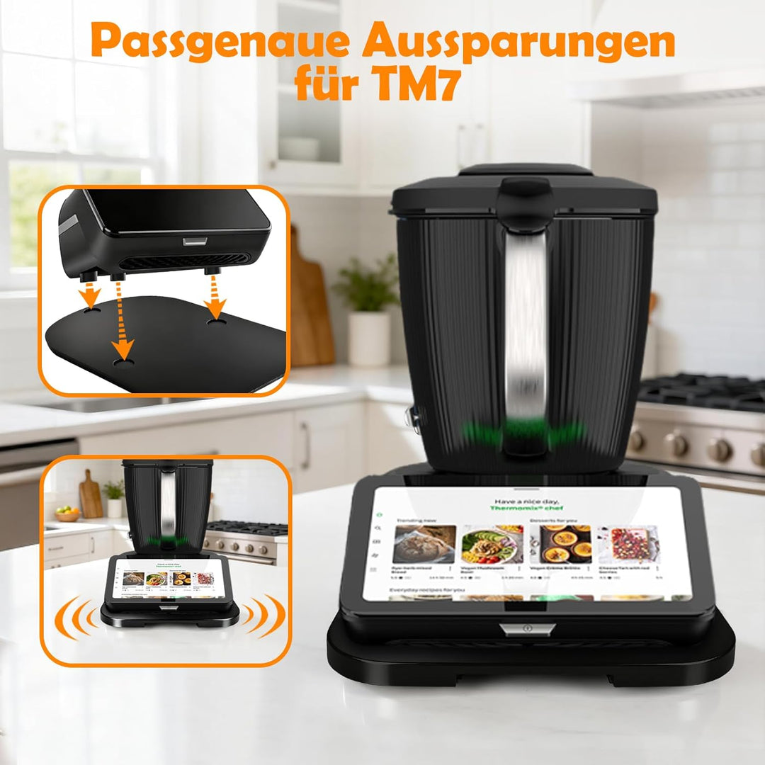 Gleitbrett für Thermomix TM7, Brett mit Rollen für Vorwerk Thermomix TM7 zubehör, Leicht Gleitendes