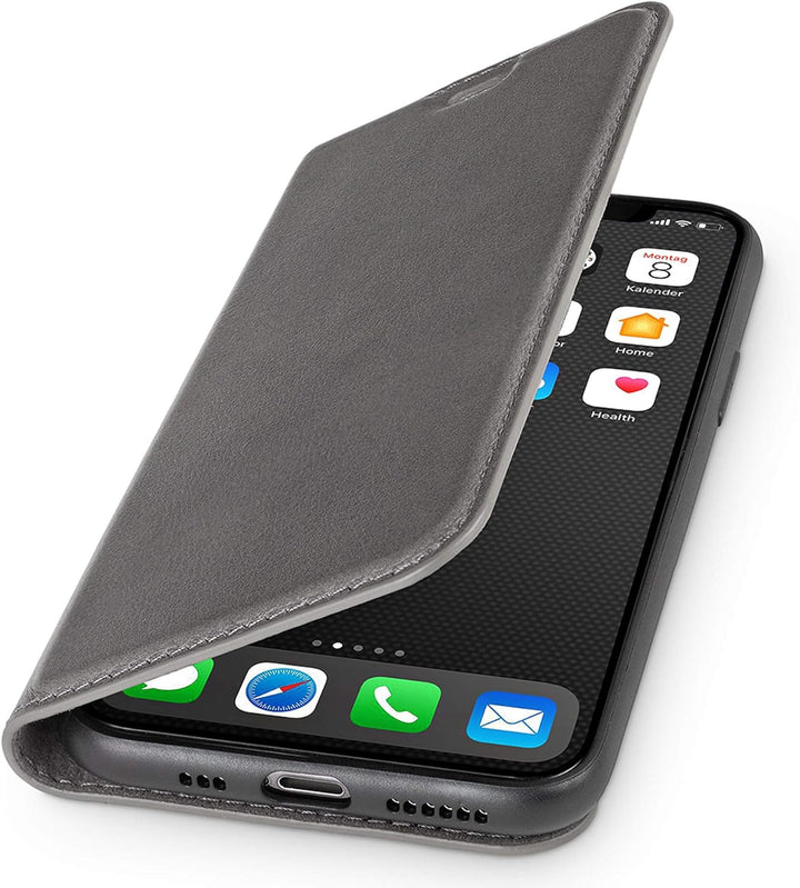 WIIUKA Echt Ledertasche - TRAVEL Nature - Hülle für Apple iPhone 11 Pro Max - ITALIENISCHES Leder -