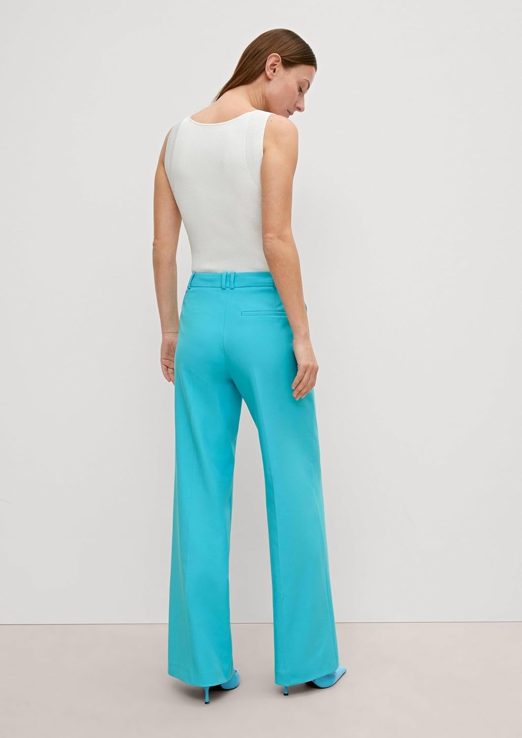 Comma Loose: Hose mit High Rise-Bund 42 Blau 6242, 42 Blau 6242