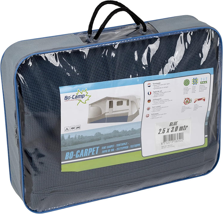 Bo-Camp Vorzelt Teppich Camping Zelt Boden Caravan Wohnwagen Balkon Outdoor 2-6m 300 x 600 cm Blau,