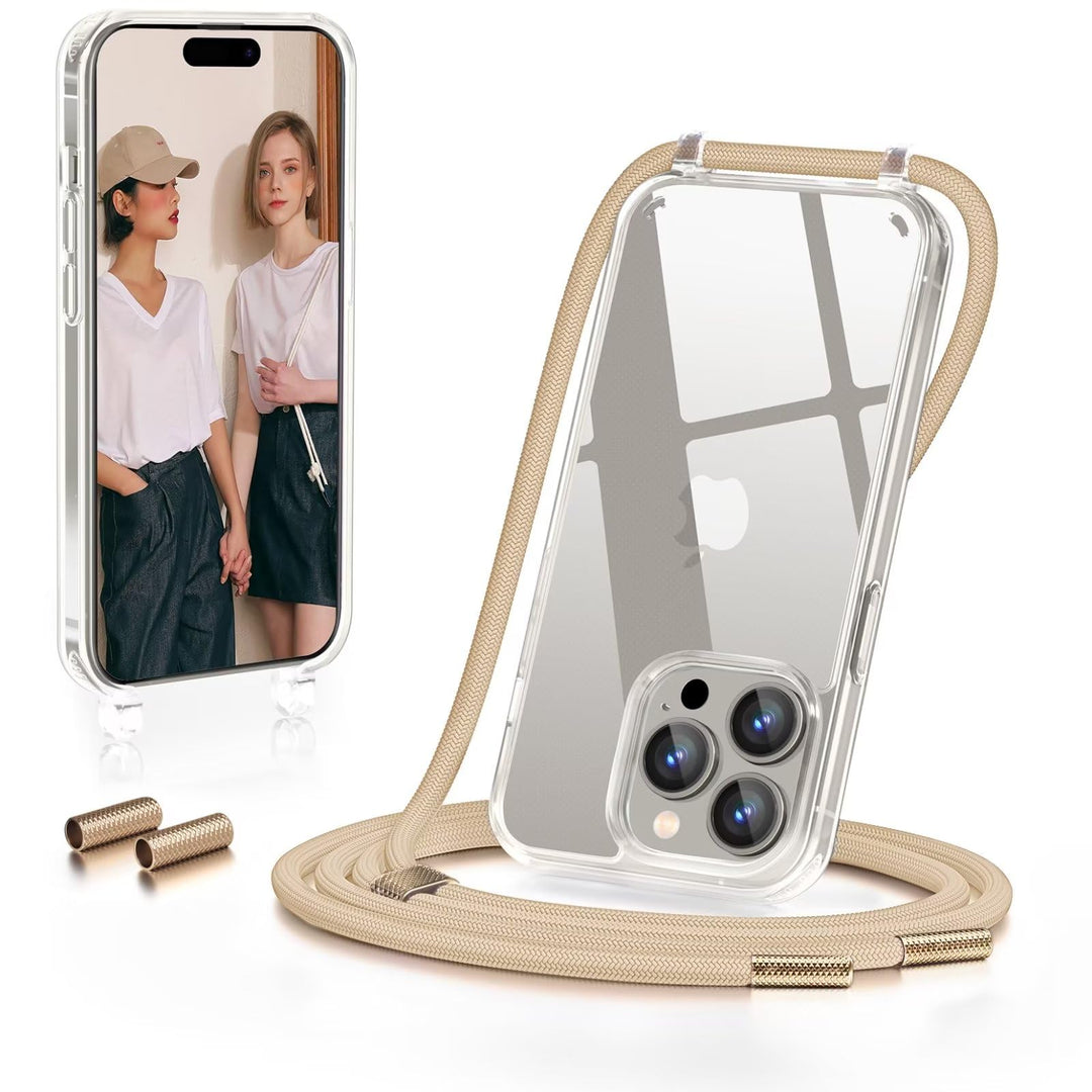 GOODVISH Handykette für iPhone 15 Pro Hülle mit Band | Kameraschutz und Bildschirmschutz | | Necklac